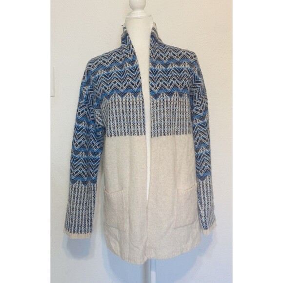 Joie Women Size S Radegonde Alpaca Wool Fair Isle Cardigan Cozy Fall Winter - Picture 2 of 9